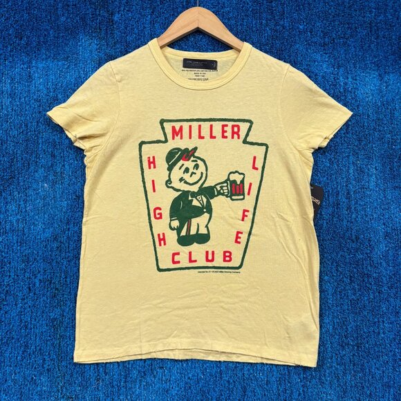 Miller High Life Club Cheers Champaign of Beers Crop Top L - Picture 1 of 4